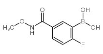 N-甲氧基-3-硼-4-氟苯甲酰胺结构式