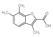 3,6,7-trimethyl-1-benzofuran-2-carboxylic acid Structure