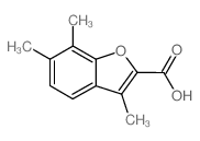 3,6,7-trimethyl-1-benzofuran-2-carboxylic acid structure