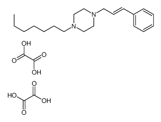 1-heptyl-4-(3-phenylprop-2-enyl)piperazine,oxalic acid Structure