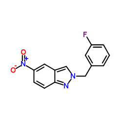 2-(3-Fluorobenzyl)-5-nitro-2H-indazole structure