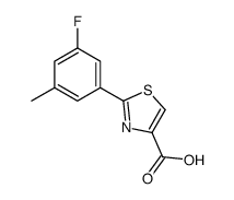 2-(3-fluoro-5-methylphenyl)-1,3-thiazole-4-carboxylic acid结构式
