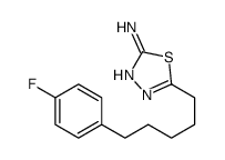 5-[5-(4-fluorophenyl)pentyl]-1,3,4-thiadiazol-2-amine结构式
