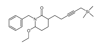 1-benzyl-6-ethoxy-3-<5-(trimethylsilyl)-3-pentynyl>-2-piperidinone结构式