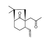 (1S*,2R*,5R*)-1-(2-oxopropyl)-2-vinyl-6,6-dimethyl-bicyclo<3.2.1>octan-8-one Structure