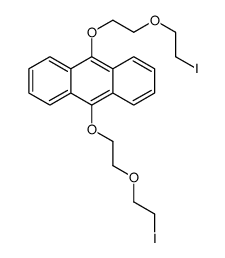 9,10-bis[2-(2-iodoethoxy)ethoxy]anthracene Structure