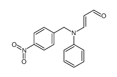 3-[N-[(4-nitrophenyl)methyl]anilino]prop-2-enal Structure