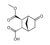 (1R,2S,3S,4R)-5-Oxo-bicyclo[2.2.1]heptane-2,3-dicarboxylic acid 3-methyl ester结构式