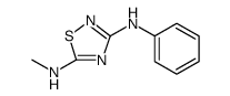 1,2,4-Thiadiazole-3,5-diamine, N5-methyl-N3-phenyl结构式
