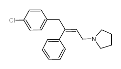 1-(4-(4-chlorophenyl)-3-phenylbut-2-enyl)pyrrolidine structure