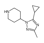 4-(5-cyclopropyl-3-methyl-1,2,4-triazol-1-yl)piperidine结构式