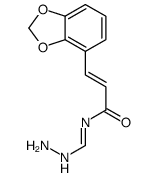 3-(1,3-benzodioxol-4-yl)-N-(hydrazinylmethylidene)prop-2-enamide结构式