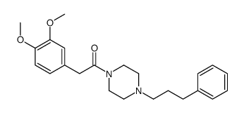 2-(3,4-dimethoxyphenyl)-1-[4-(3-phenylpropyl)piperazin-1-yl]ethanone结构式