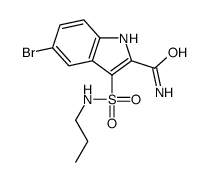 5-bromo-3-(propylsulfamoyl)-1H-indole-2-carboxamide Structure