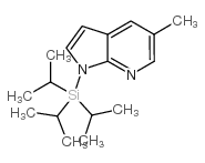 5-甲基-1-[三(1-甲基乙基)甲硅烷基]-1H-吡咯并[2,3-b]吡啶结构式