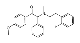 N-[2-(2-iodophenyl)ethyl]-4-methoxy-N-methyl-α-phenylphenacylamine结构式
