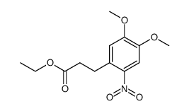 3-(4,5-dimethoxy-2-nitro-phenyl)-propionic acid ethyl ester结构式
