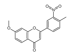 7-methoxy-2-(4-methyl-3-nitrophenyl)chromen-4-one Structure