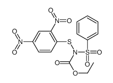 ethyl N-(benzenesulfonyl)-N-(2,4-dinitrophenyl)sulfanylcarbamate结构式