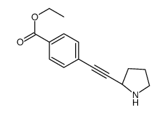 ethyl 4-[2-[(2S)-pyrrolidin-2-yl]ethynyl]benzoate结构式