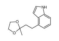 4-[2-(2-methyl-1,3-dioxolan-2-yl)ethyl]-1H-indole Structure