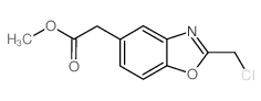 methyl 2-[2-(chloromethyl)-1,3-benzoxazol-5-yl]acetate结构式