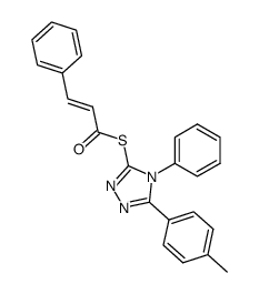 3-cinnamoylthio-4-phenyl-5-(p-tolyl)-1,2,4-triazole结构式