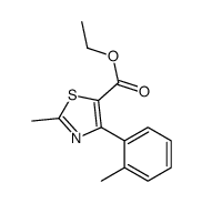 ethyl 2-methyl-4-(2-methylphenyl)-1,3-thiazole-5-carboxylate结构式