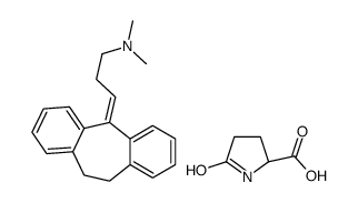 5-oxo-L-proline, compound with 3-(10,11-dihydro-5H-dibenzo[a,d]cyclohepten-5-ylidene)-N,N-dimethylpropylamine (1:1)结构式