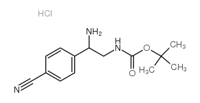 [2-氨基-2-(4-氰基-苯基)-乙基]-氨基甲酸叔丁酯盐酸盐结构式
