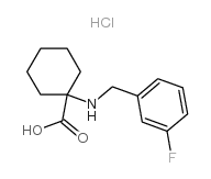 1-(3-氟-苄基氨基)-环己烷羧酸盐酸盐结构式