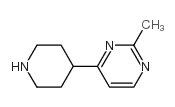 2-甲基-4-(哌啶-4-基)嘧啶结构式