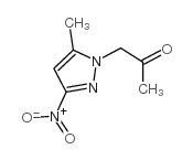 1-(5-methyl-3-nitropyrazol-1-yl)propan-2-one结构式