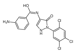 3-amino-N-[3-oxo-2-(2,4,5-trichlorophenyl)-1H-pyrazol-4-yl]benzamide结构式