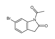 1-acetyl-6-bromo-3H-indol-2-one structure