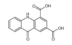 9-Oxo-9,10-dihydro-acridine-2,4-dicarboxylic acid结构式