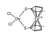 1,3-dithia-2,2-dichlorogermyl-[3]ferrocenophane结构式
