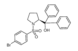 (S)-[1-(4-bromobenzenesulfonyl)pyrrolidin-2-yl]diphenylmethanol结构式