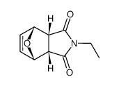 endo-N-ethyl-7-oxanorbornene-2,3-dicarboxylimide Structure