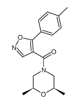 (2R,6S)-2,6-Dimethyl-4-{[5-(4-methylphenyl)isoxazol-4-yl]carbonyl}morpholine结构式