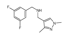 1-(3,5-Difluorophenyl)-N-[(1,3-dimethyl-1H-pyrazol-4-yl)methyl]me thanamine结构式
