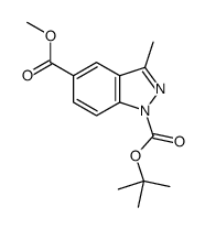 3-甲基-1H-吲唑-1,5-二羧酸,1-(1,1-二甲基乙基)5-甲酯结构式