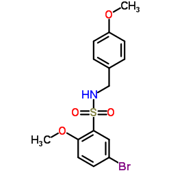 5-Bromo-2-methoxy-N-(4-methoxybenzyl)benzenesulfonamide结构式