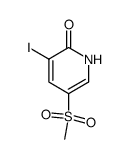 3-Iodo-5-(methylsulfonyl)-2(1H)-pyridinone结构式