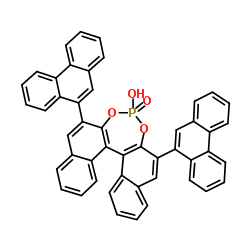 (11bS)-2,6-Di-9-phenanthrenyl-4-hydroxy-dinaphtho[2,1-d:1′,2′-f][1,3,2]dioxaphosphepin-4-oxide Structure