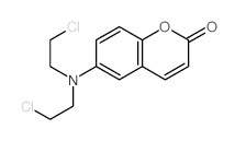 2H-1-Benzopyran-2-one,6-[bis(2-chloroethyl)amino]- Structure