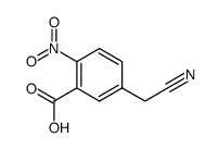 Benzoic acid, 5-(cyanomethyl)-2-nitro- (9CI) structure