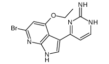 4-(6-bromo-4-ethoxy-1H-pyrrolo[2,3-b]pyridin-3-yl)pyrimidin-2-amine结构式