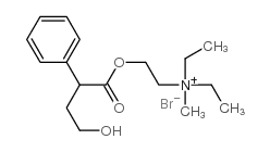 diethyl-[2-(4-hydroxy-2-phenyl-butanoyl)oxyethyl]-methyl-azanium bromide结构式