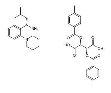 (S)-3-methyl-1-(2-piperidino-phenyl)-1-butylamine di-p-toluoyl-D-tartaric acid salt Structure